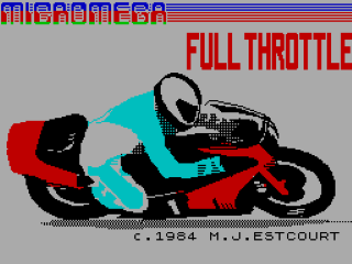 Full Throttle title screen for ZX Spectrum